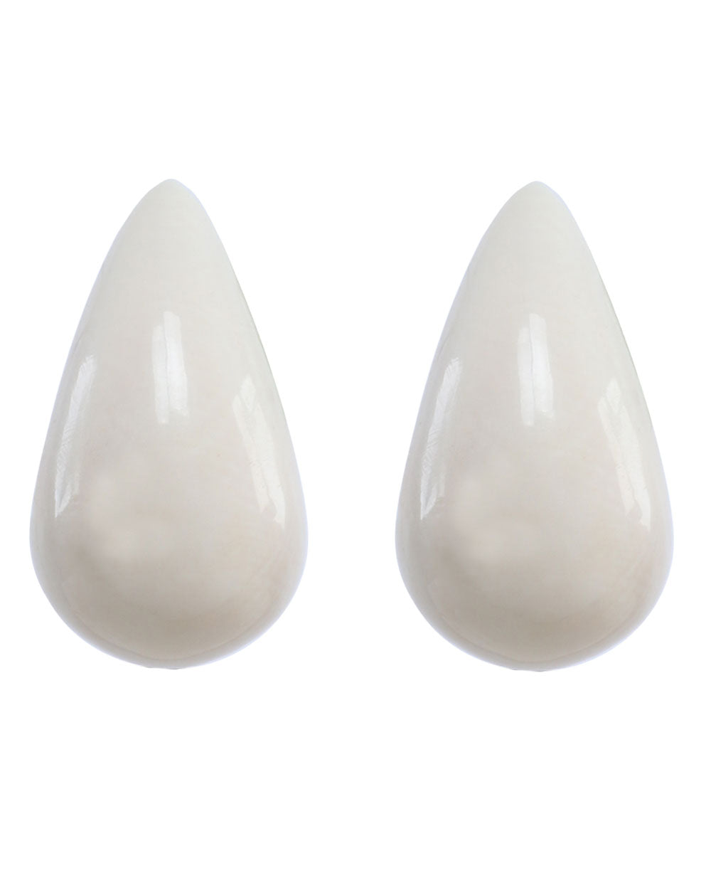 Tiny Ivory Teardrop Earrings