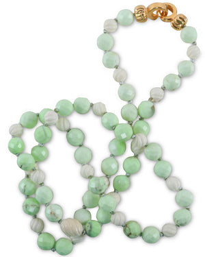 Vermeil Pale Chryso & Ivory Twist Bead Necklace