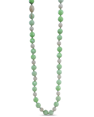 Vermeil Pale Chryso & Ivory Twist Bead Necklace