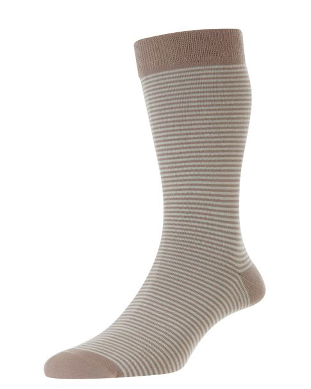 Mushroom Striped Midcalf Sock