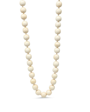 Long Ivory Beaded Necklace