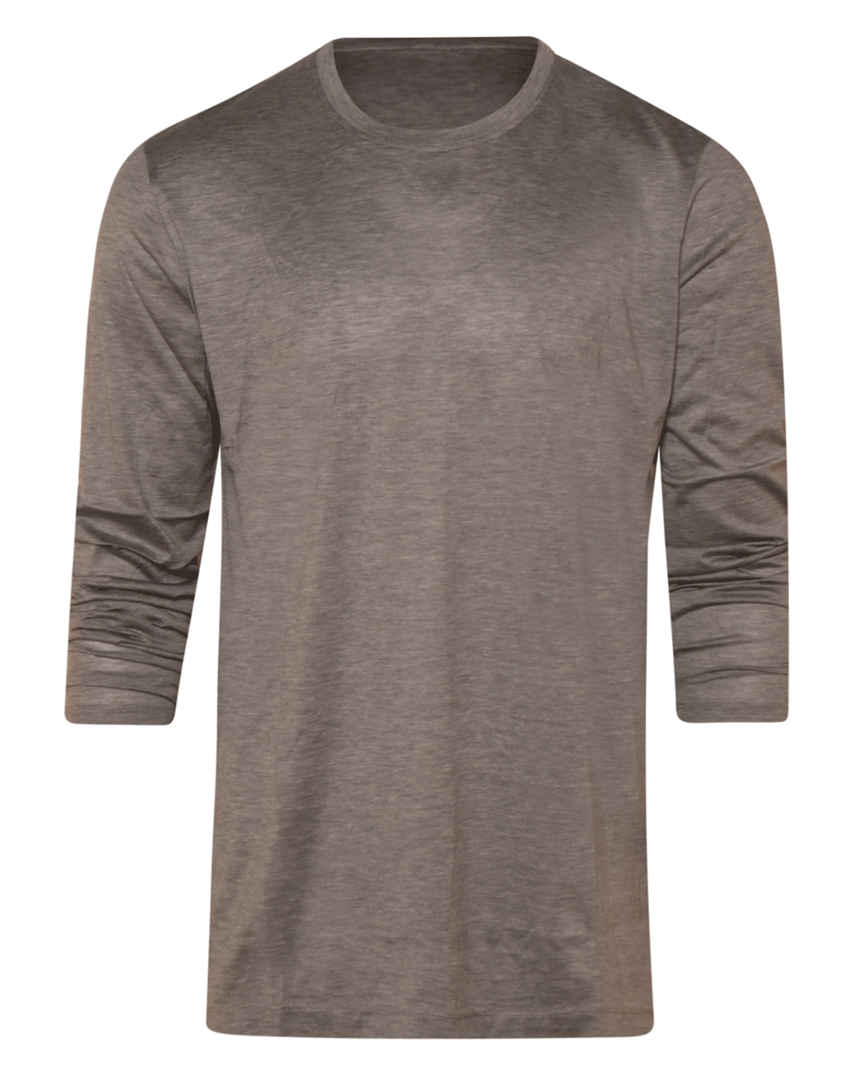 Silver Jersey Silk and Cotton Blend T-Shirt