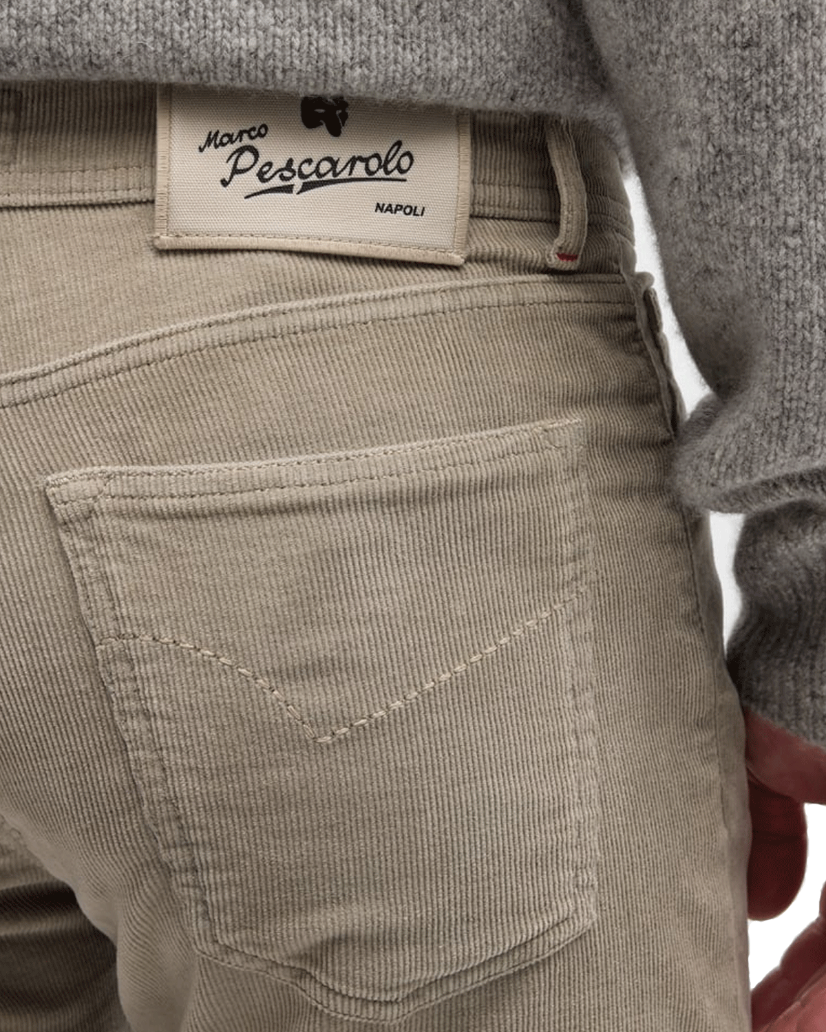 Taupe Pinwale Corduroy 5 Pocket Pant