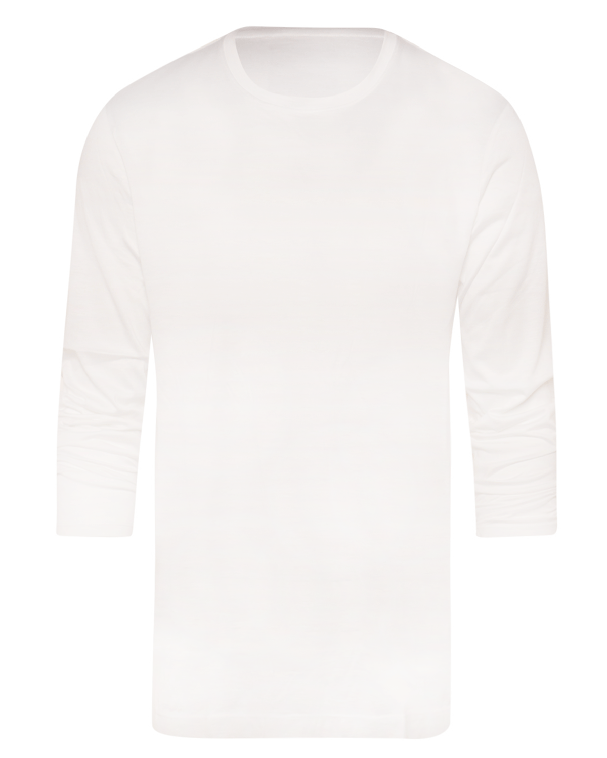 White Jersey Silk and Cotton Blend T-Shirt