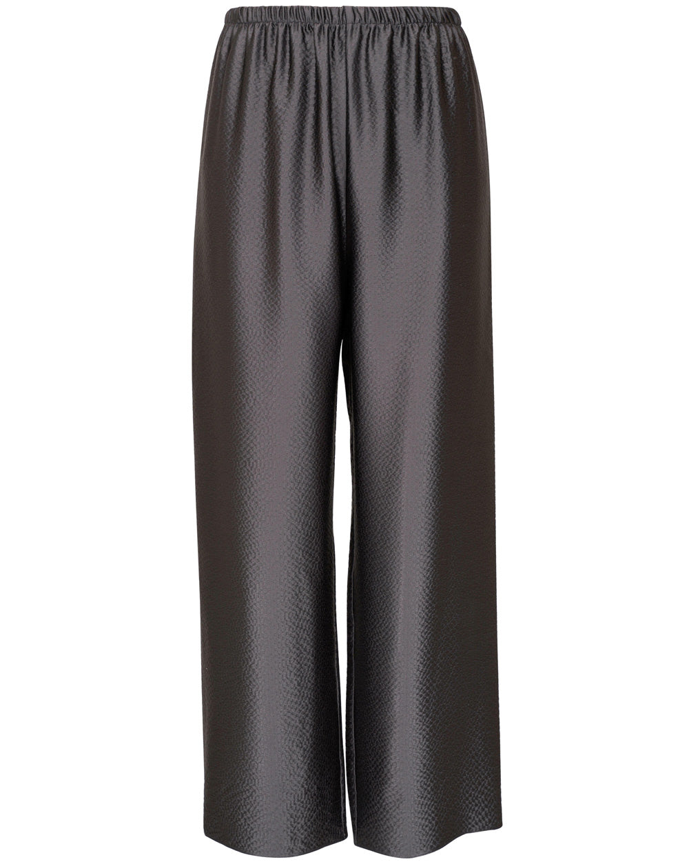 Charcoal Hammered Silk Cropped Pant