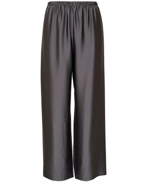 Charcoal Hammered Silk Cropped Pant
