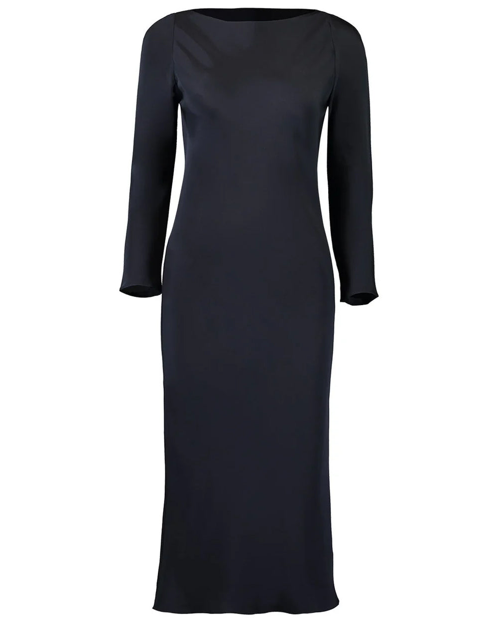 Midnight Silk Midi Dress