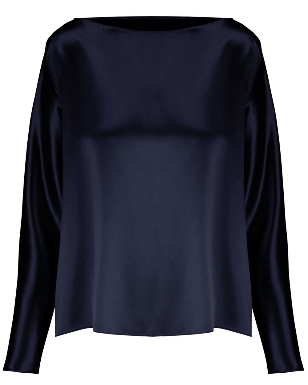 Navy Silk Balance Top