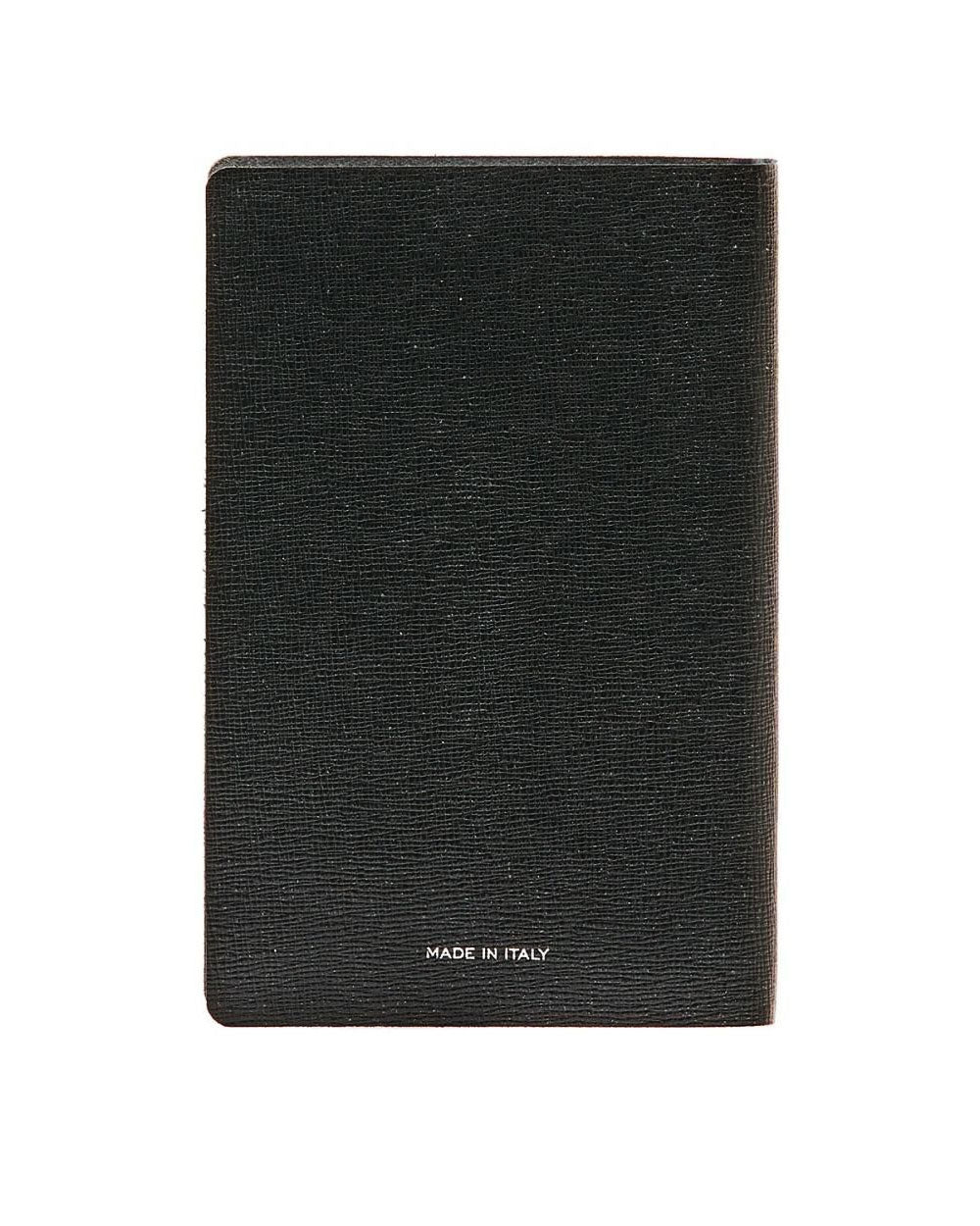 Small Milano Leather Notebook in Black
