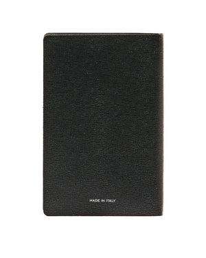 Small Milano Leather Notebook in Black