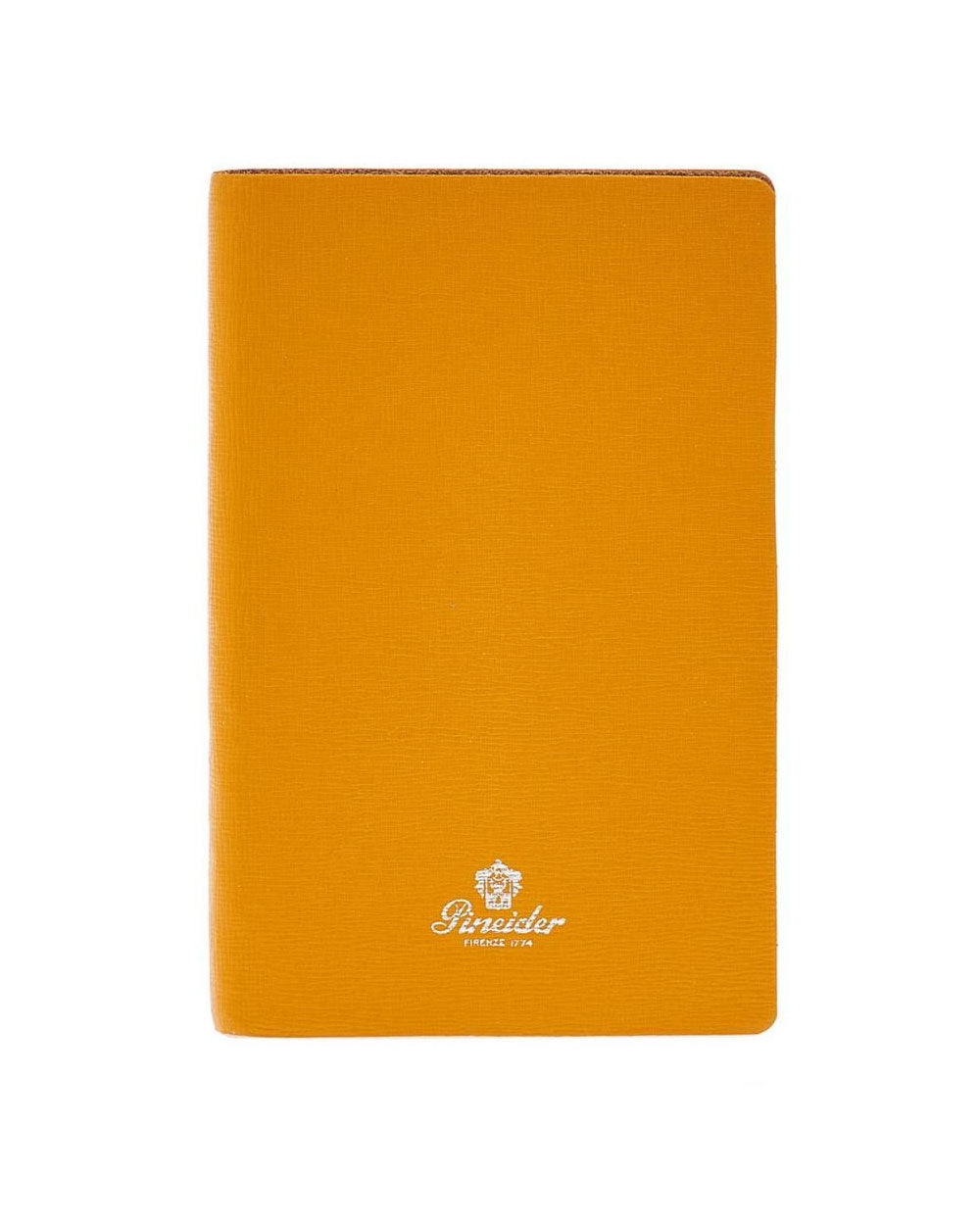 Small Milano Leather Notebook in Mustard