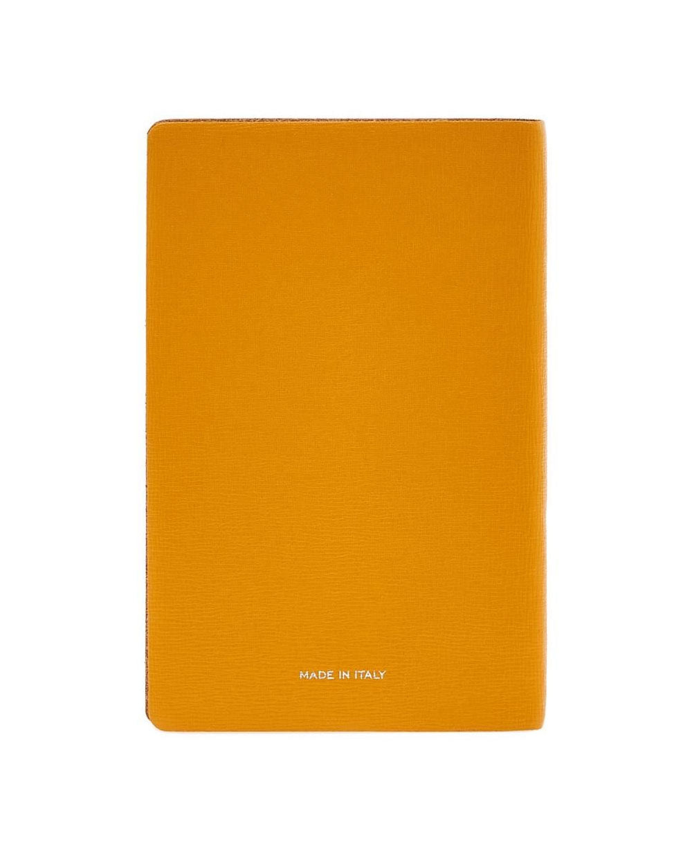 Small Milano Leather Notebook in Mustard