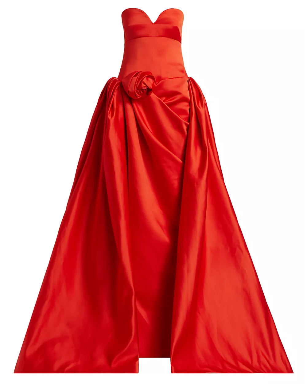 Red Rosette Pauline Cape Gown