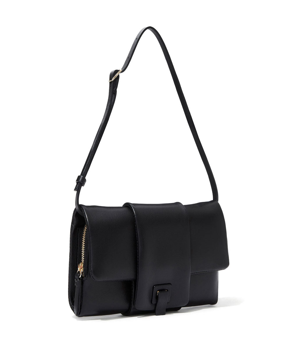 Flip Shoulder Bag in Black