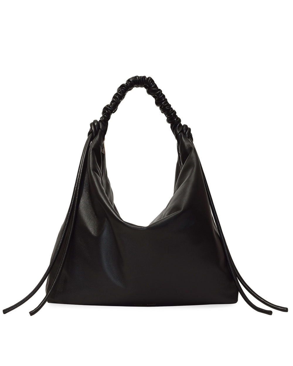 Proenza Schouler Drawstring Leather Tote Bag Black