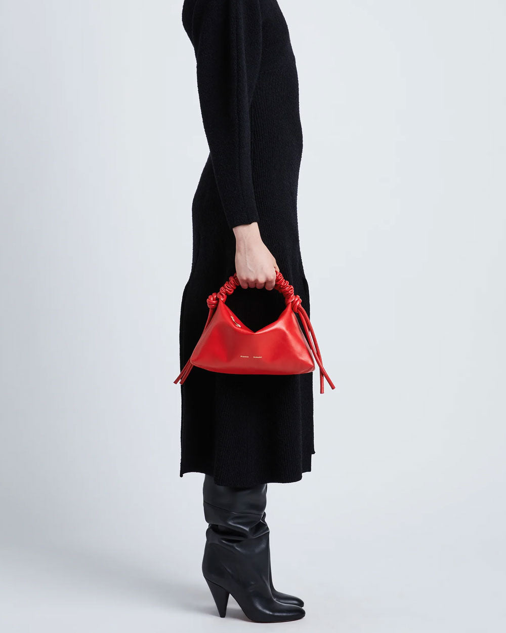 Mini Drawstring Bag in Scarlet