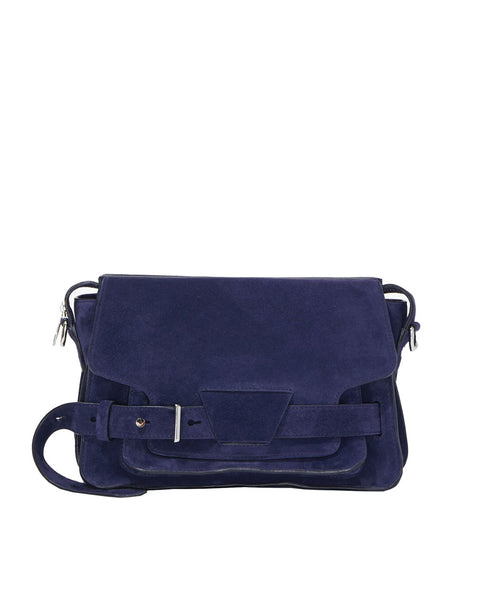 Proenza Schouler Suede Beacon Saddle Bag in Deep Navy Stanley