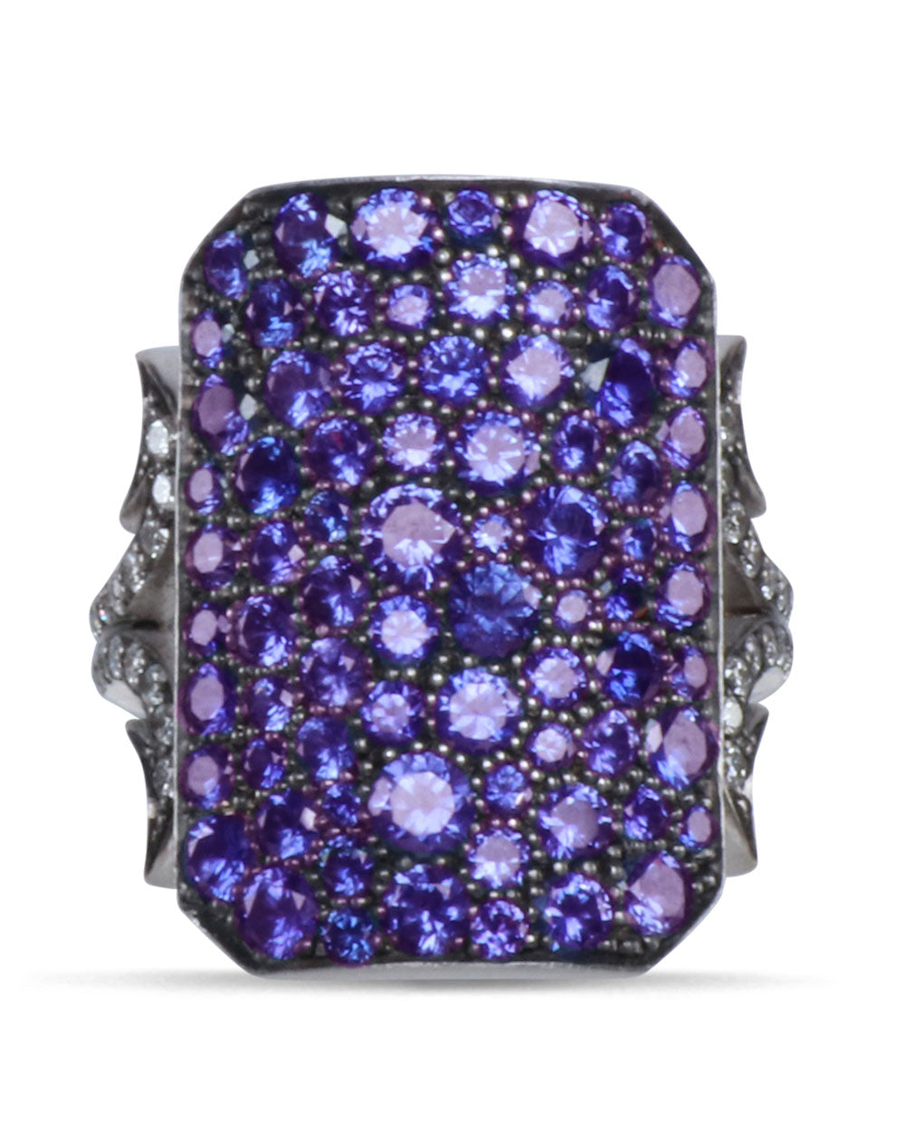 Purple Sapphire Ten Table Ring