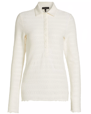 Ivory Julia Long Sleeve Polo