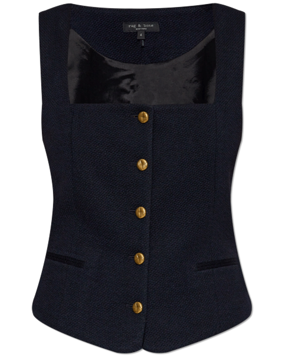 Navy Mariana Textured Vest