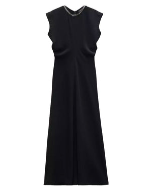 Black Marie Crepe Dress