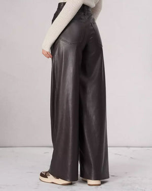 Dark Brown Sofie Faux Leather Pant