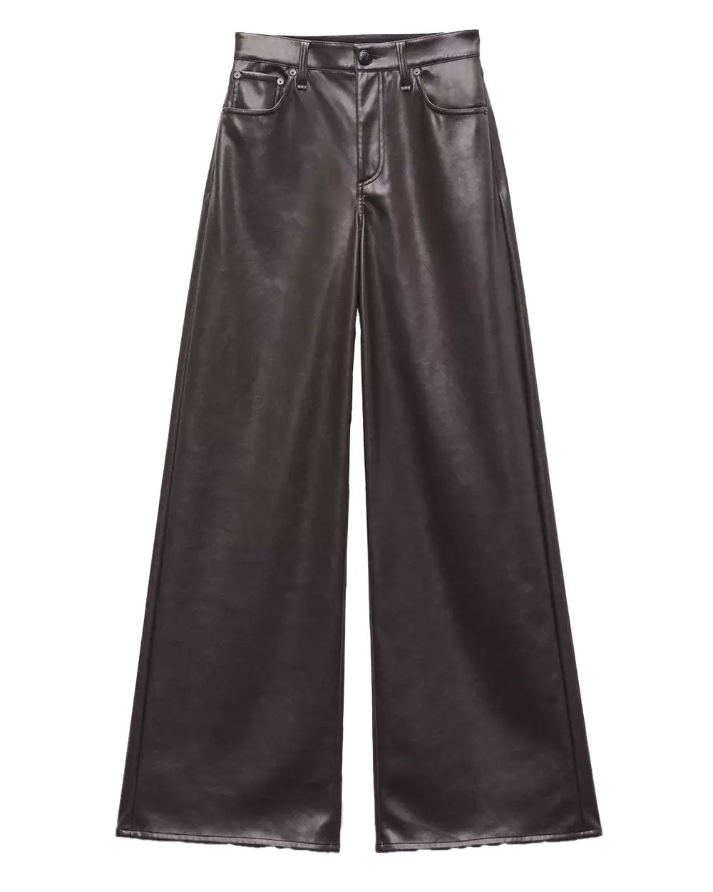 Dark Brown Sofie Faux Leather Pant