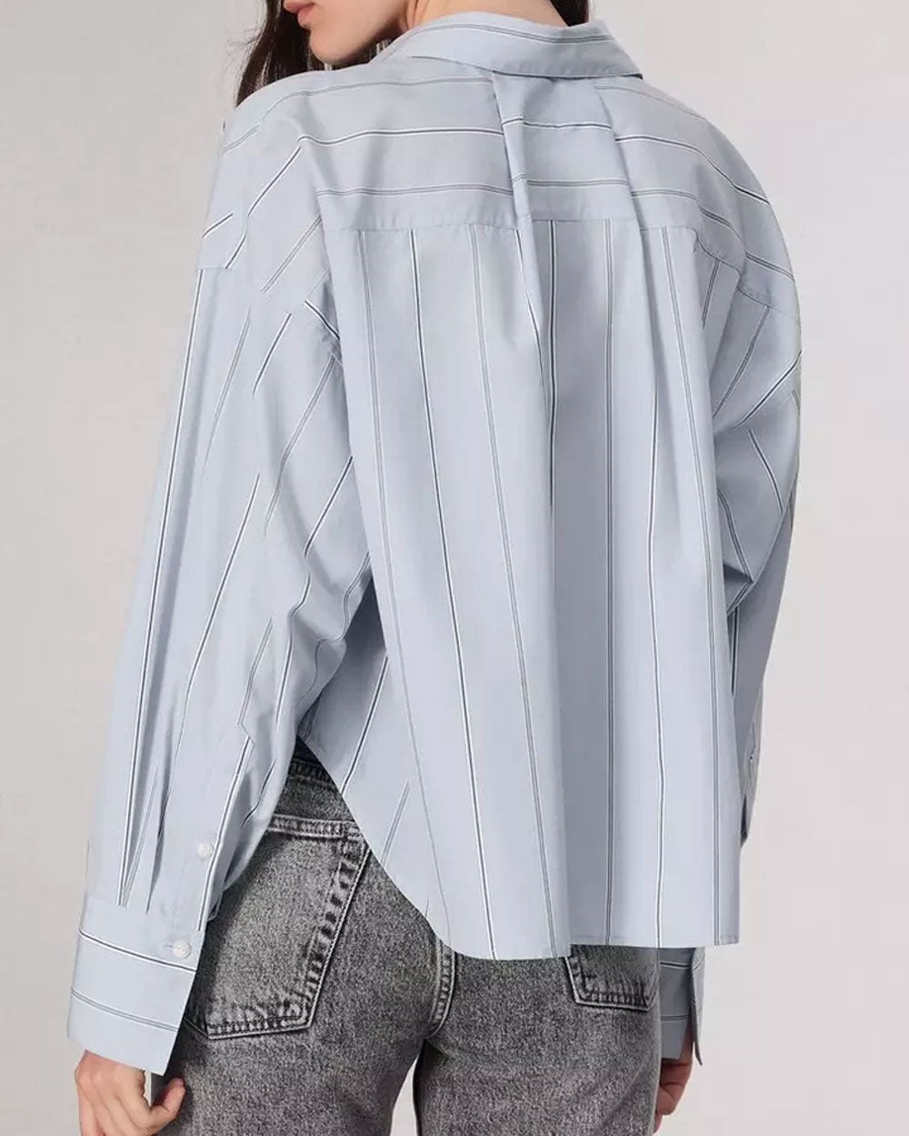 Light Blue Stripe Martha Poplin Shirt