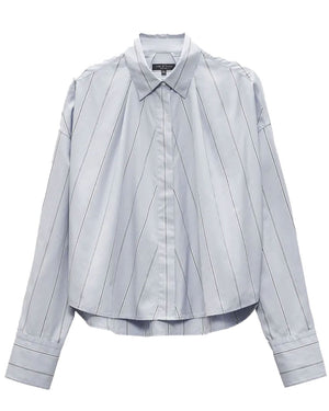 Light Blue Stripe Martha Poplin Shirt