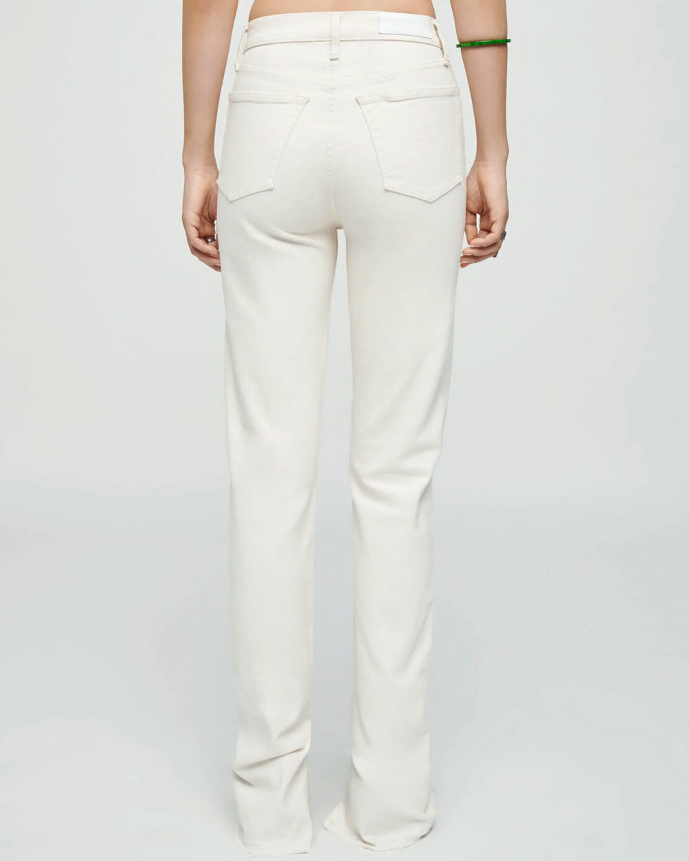 RE/DONE 70S High Rise Skinny Bootcut Jeans in Vintage White