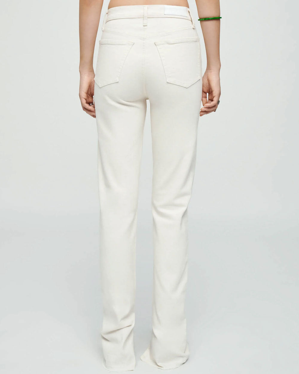 70s High Rise Skinny Bootcut Jean in Vintage White