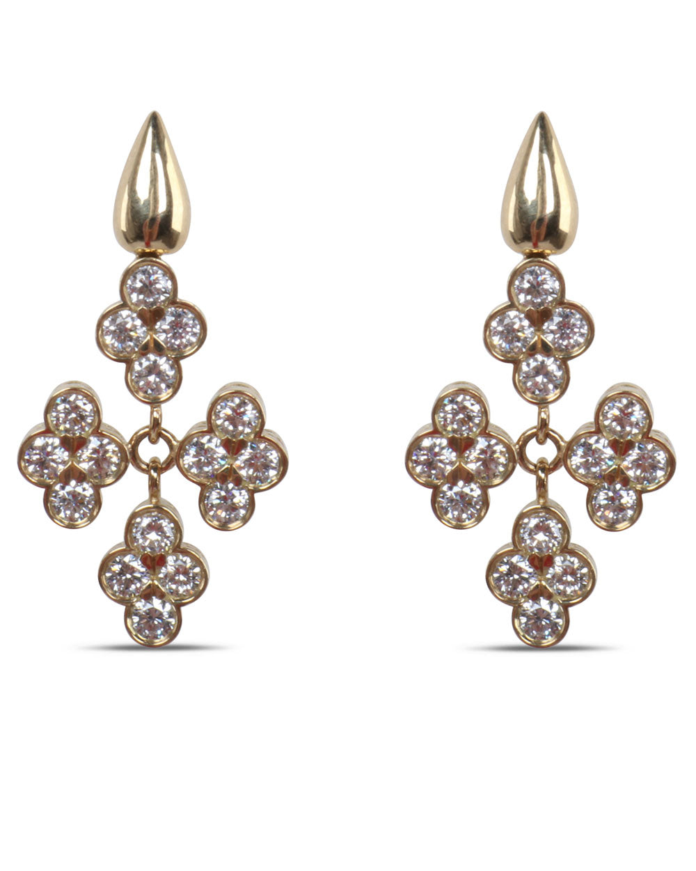 Diamond Clover Earrings