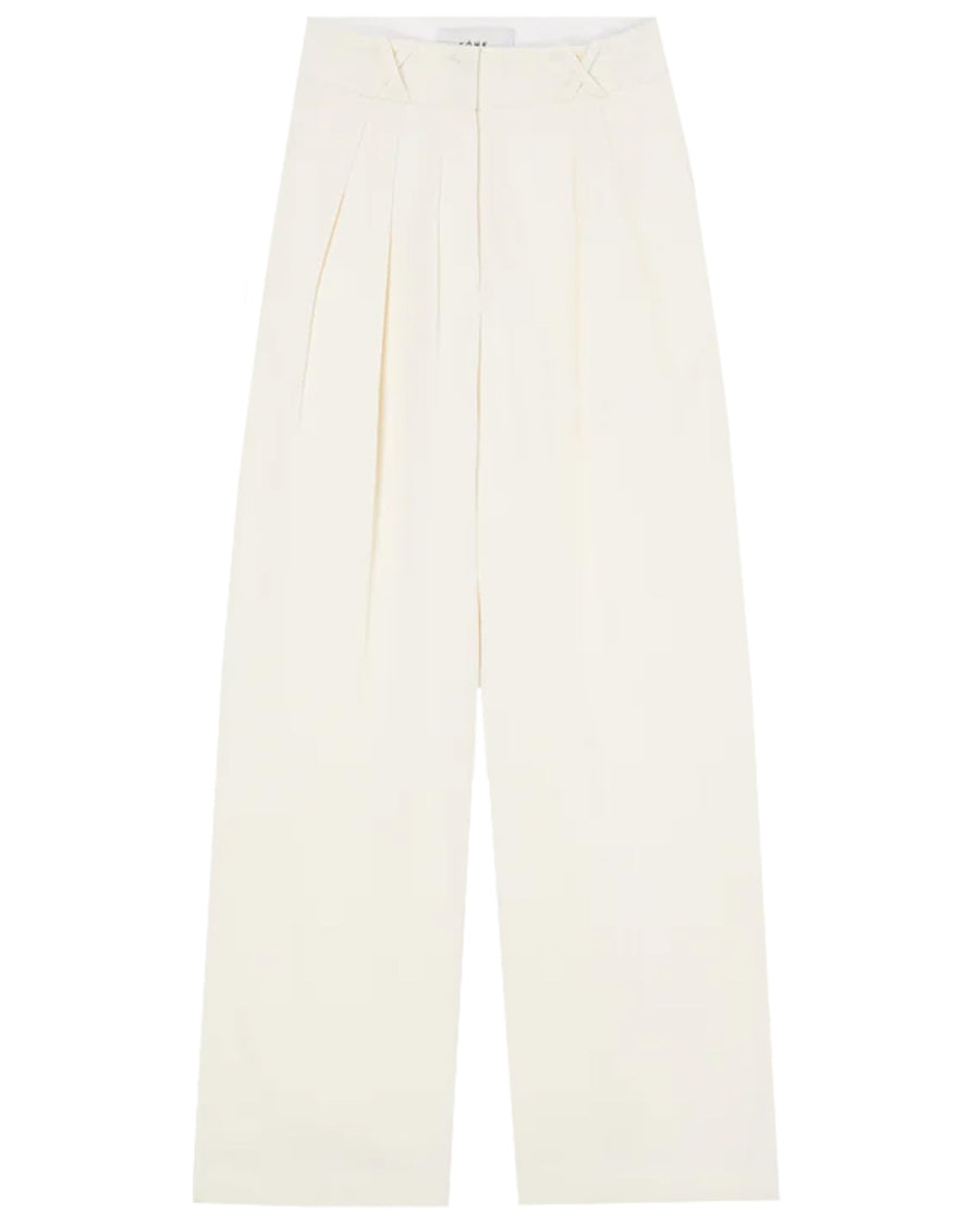 Cream Wide Leg Tailored Trouser