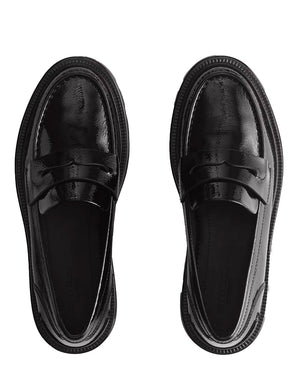 Quinn Leather Loafer in Black Patent