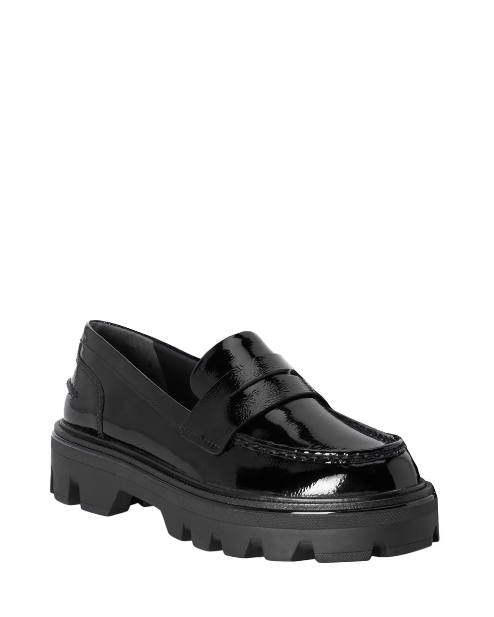 Quinn Leather Loafer in Black Patent