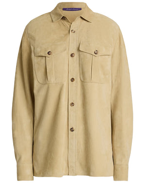 Icon Tan Suede Landry Button Up Shirt