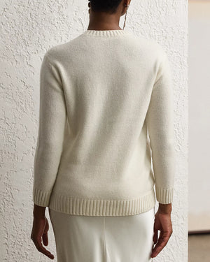Lux Cream Western Bear Long Sleeve Sweater