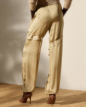 Lux Tan Charmeuse Killian Pant