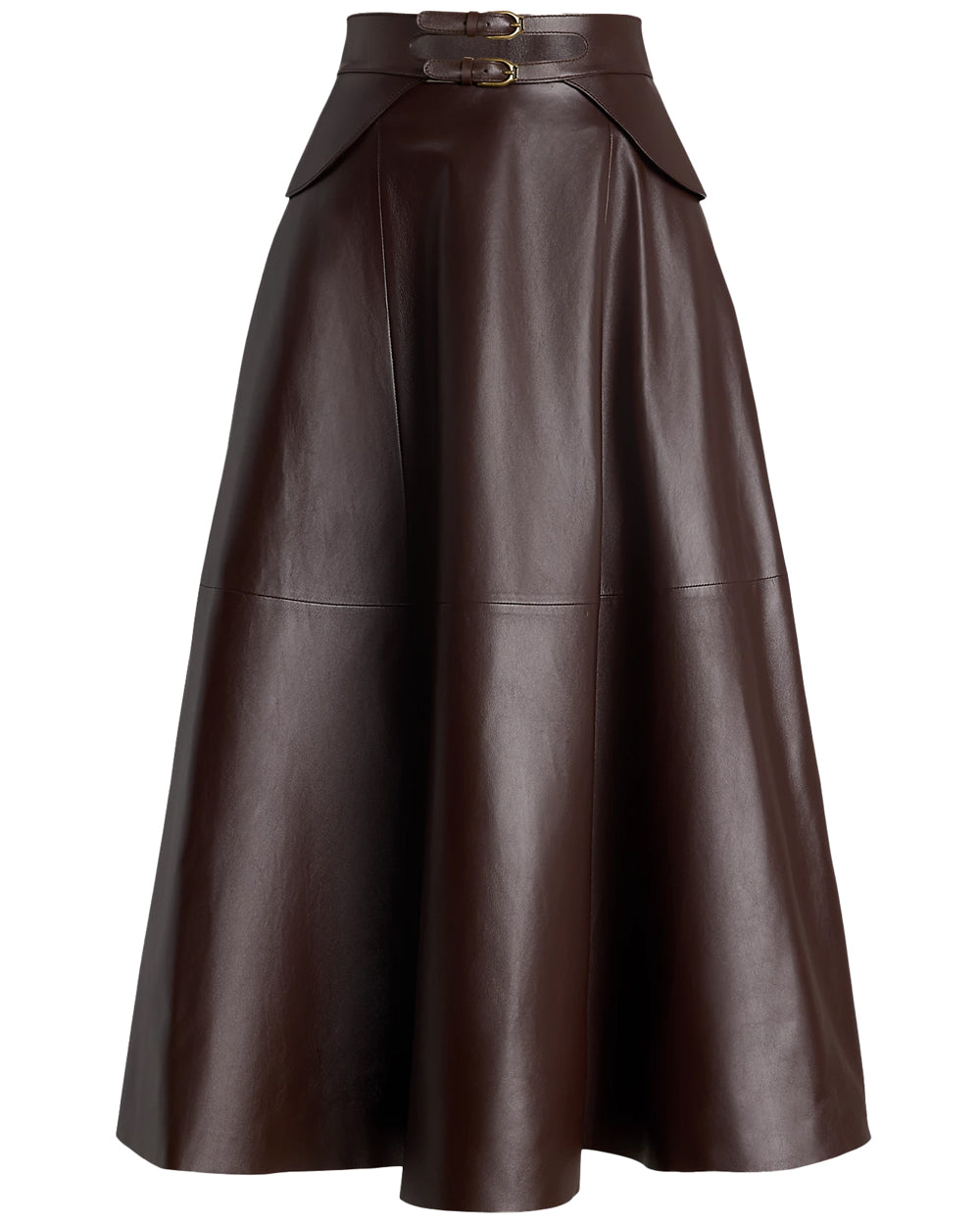 Mocha Leather Millie Skirt