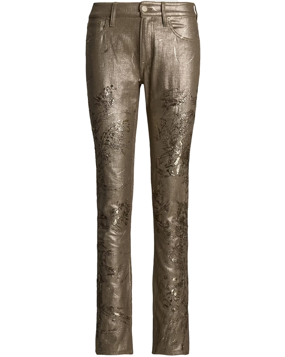 Slim Embellished Skinny Jean in Champagne