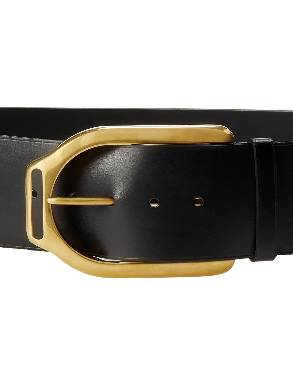Vachetta Leather Welington Belt in Black