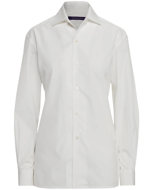 White Classic Button Front Shirt