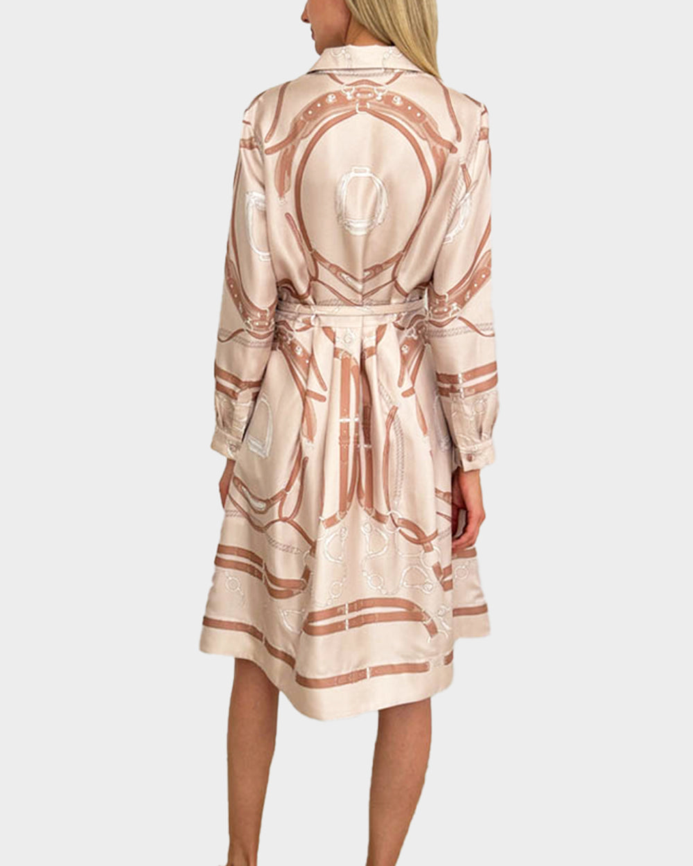 Taupe Lexington Belted Shirtdress