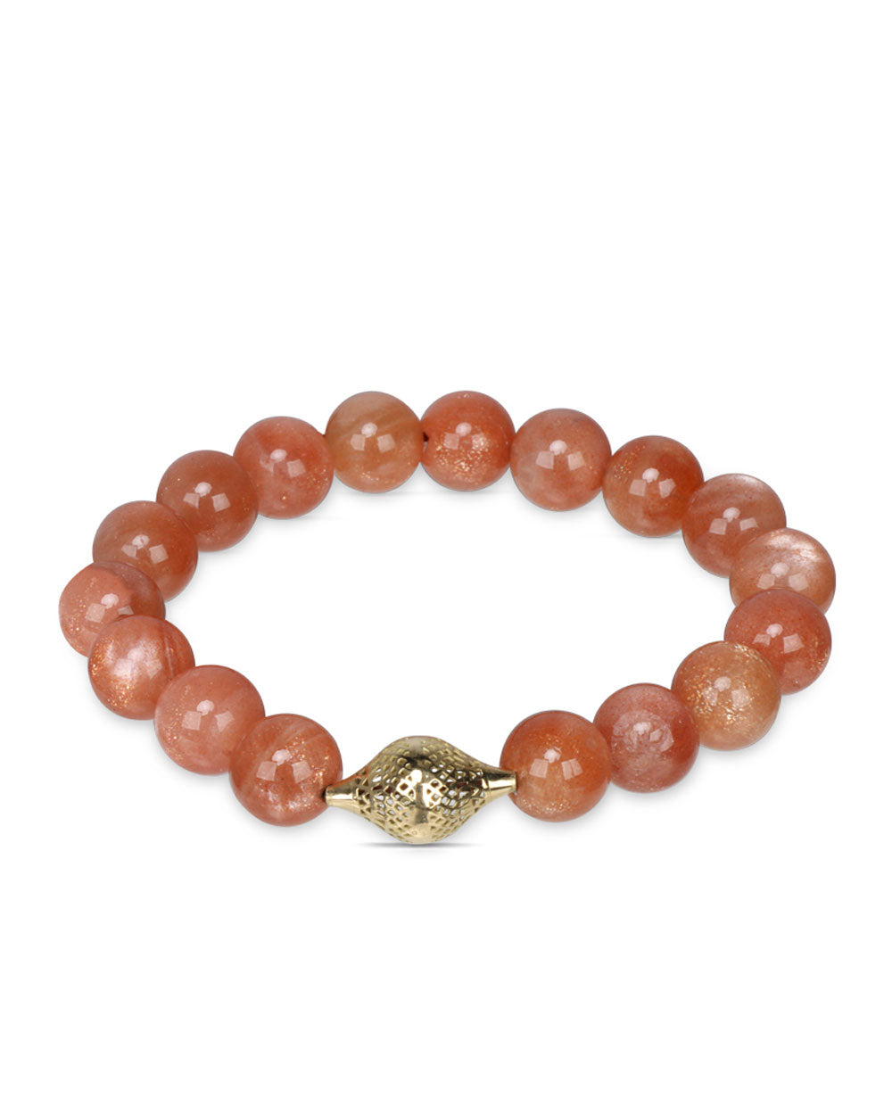 Sunstone Beaded Stretch Bracelet