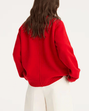 Bright Red Wool Cashmere Sweater