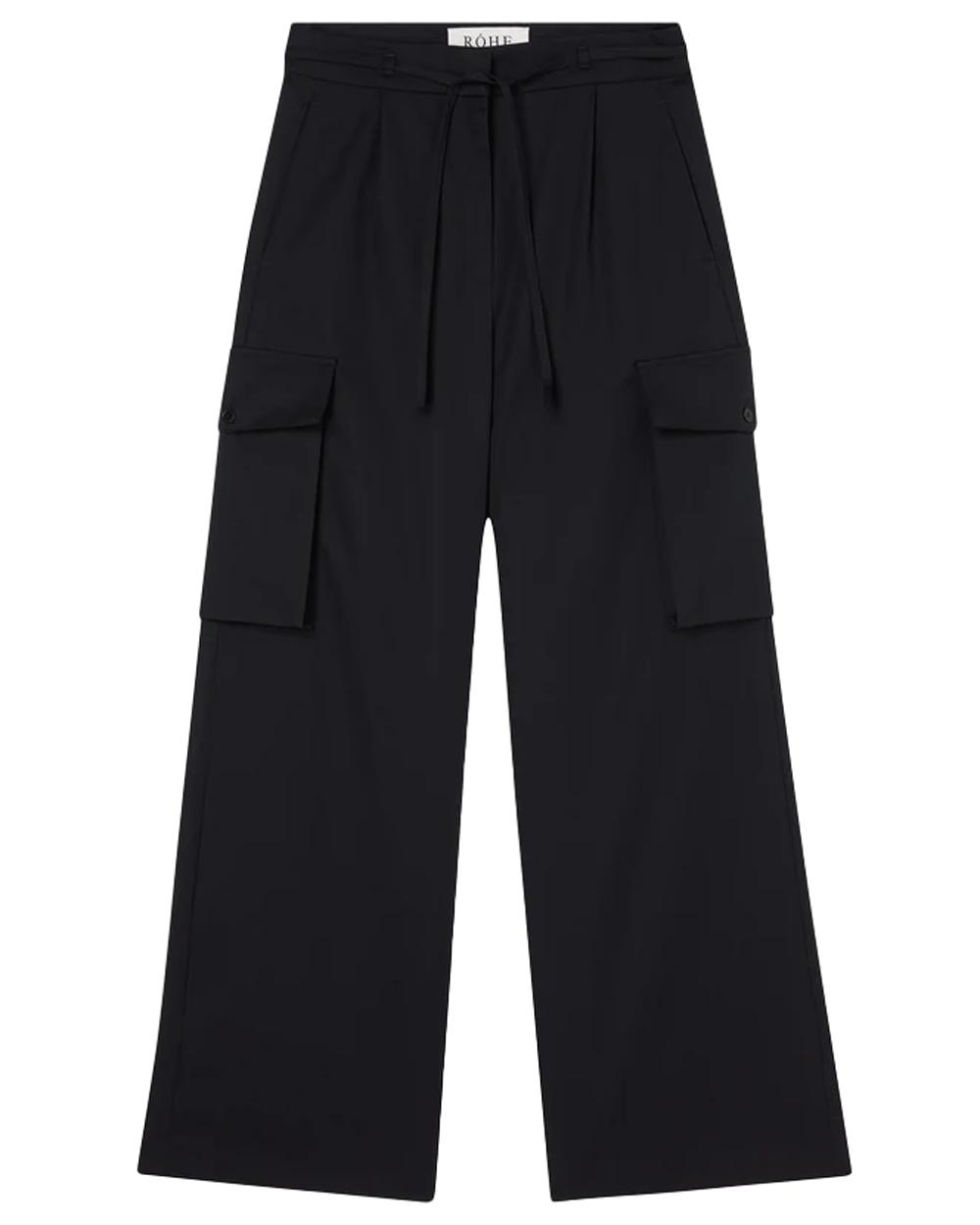 Black Tailored Cargo Trousers