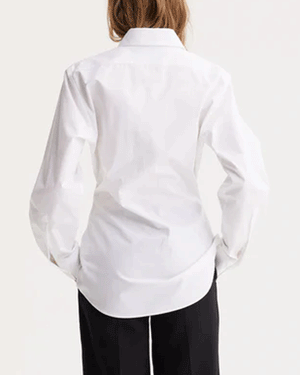 White Shaped Poplin Shirt