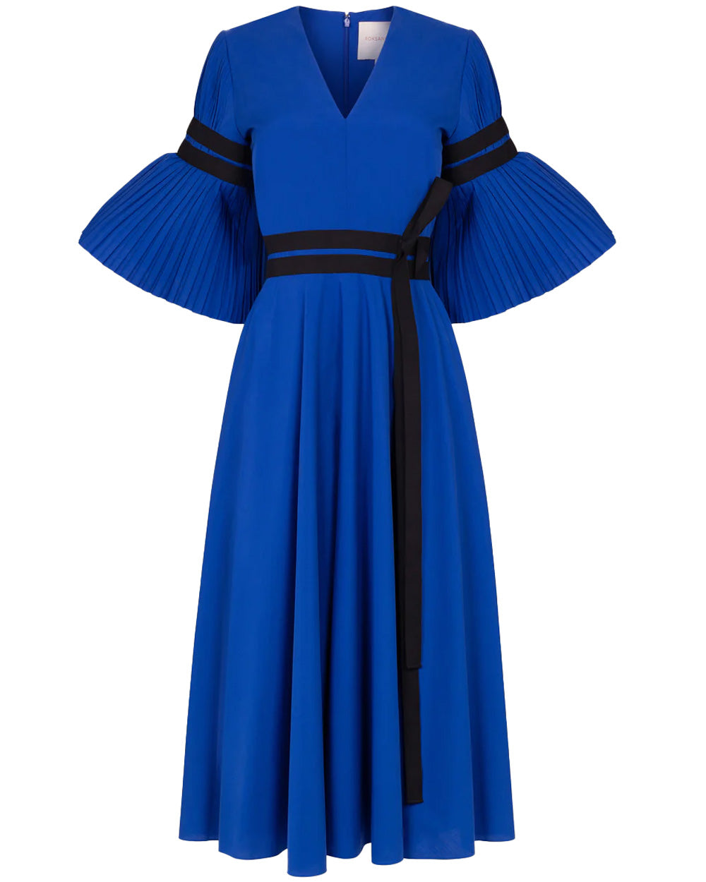 Persian Blue Pleated Amalia Dress