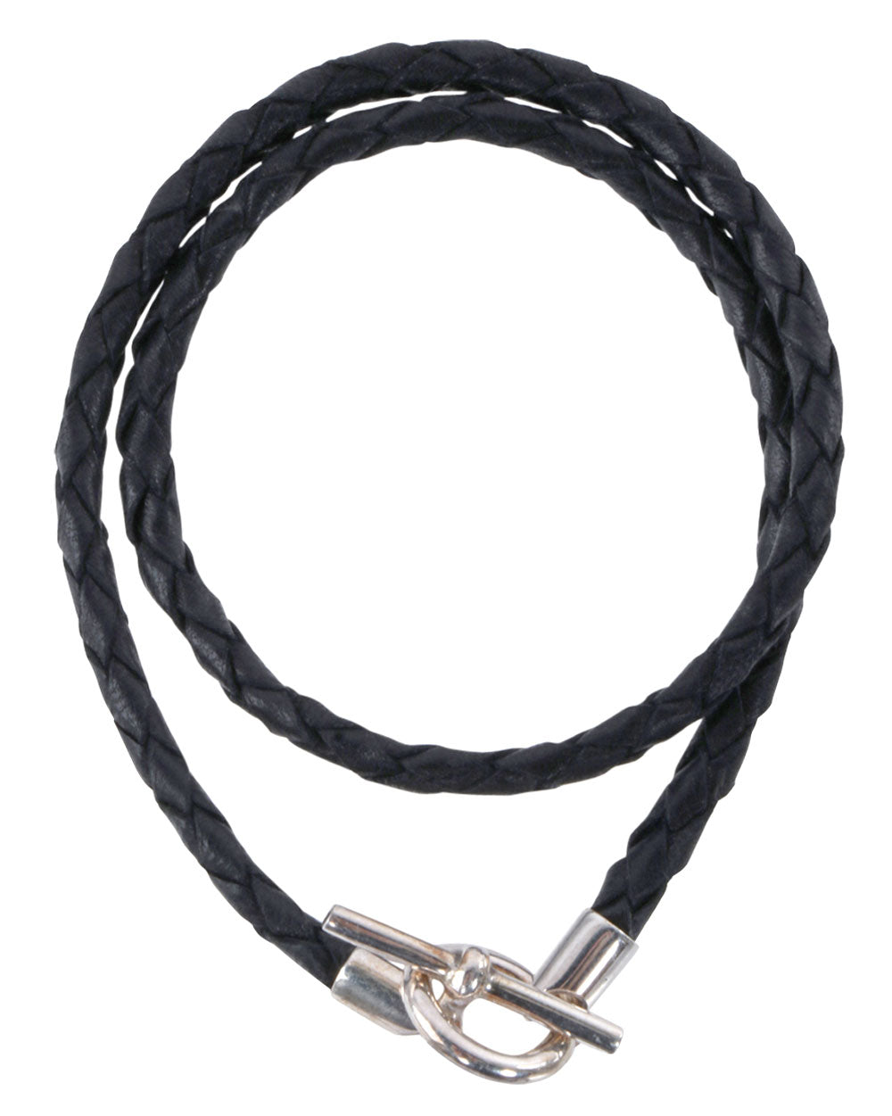 Black Doublewrap Lamb Leather Bracelet