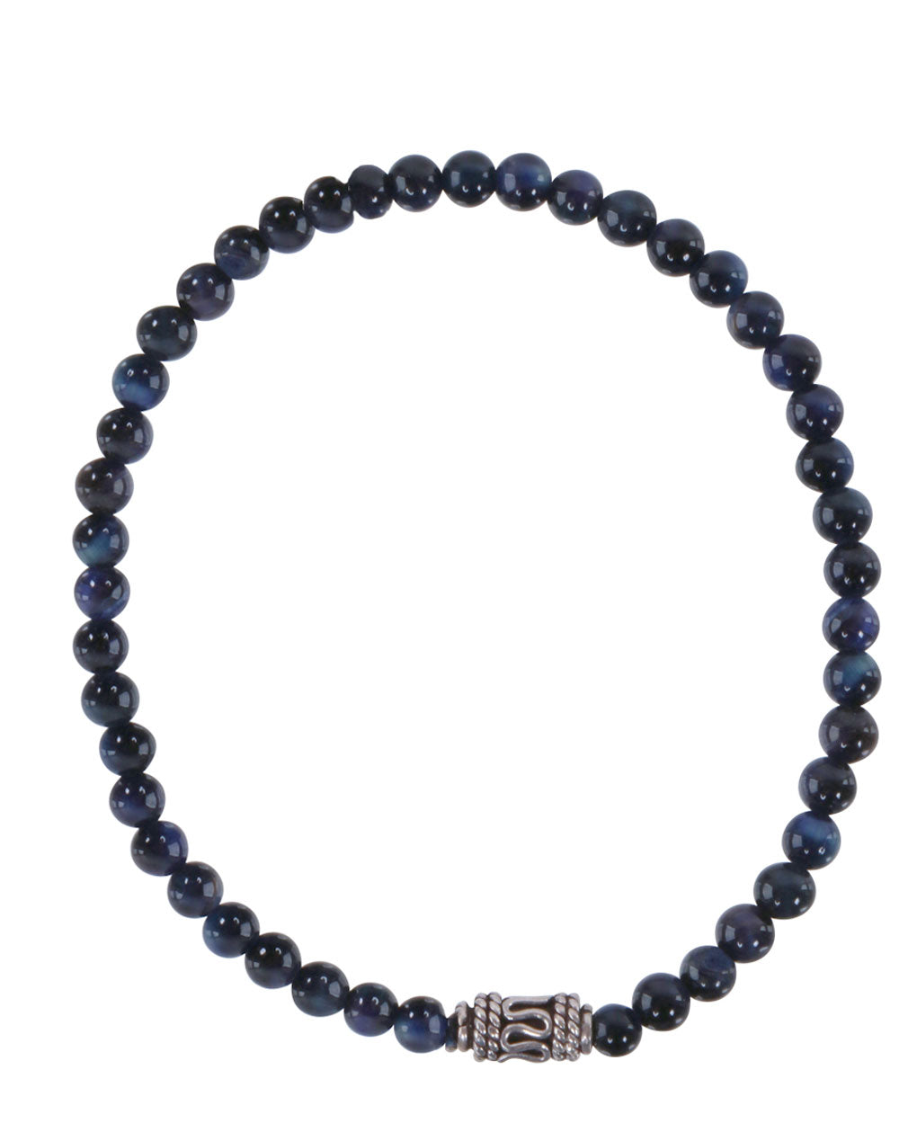 Blue Tigers Eye Beaded Bracelet